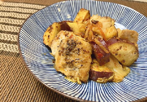 今日のキムチ料理レシピ：鶏肉とサツマイモのキムチハニーマスタード